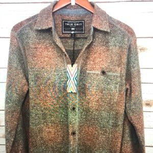 True Grit Melange Blanket Shirt XL